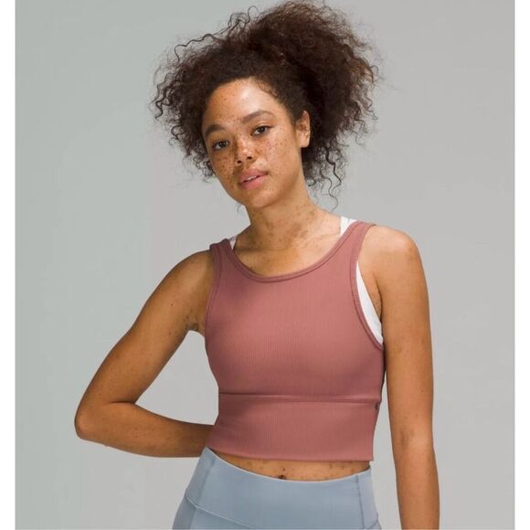 Lululemon Power Pivot Tank Everlux SIZE 6 Dusty Rose Pink Athletic - Picture 1 of 5